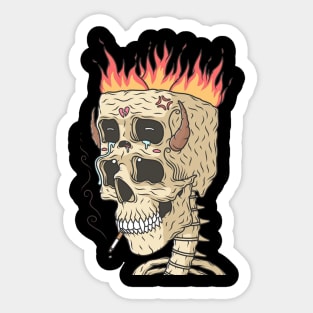 Fire Hair Sticker